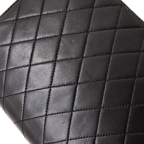 Chanel Vintage Full Flap Bag Quilted Lambskin Medium Black - Picture 8 of 10